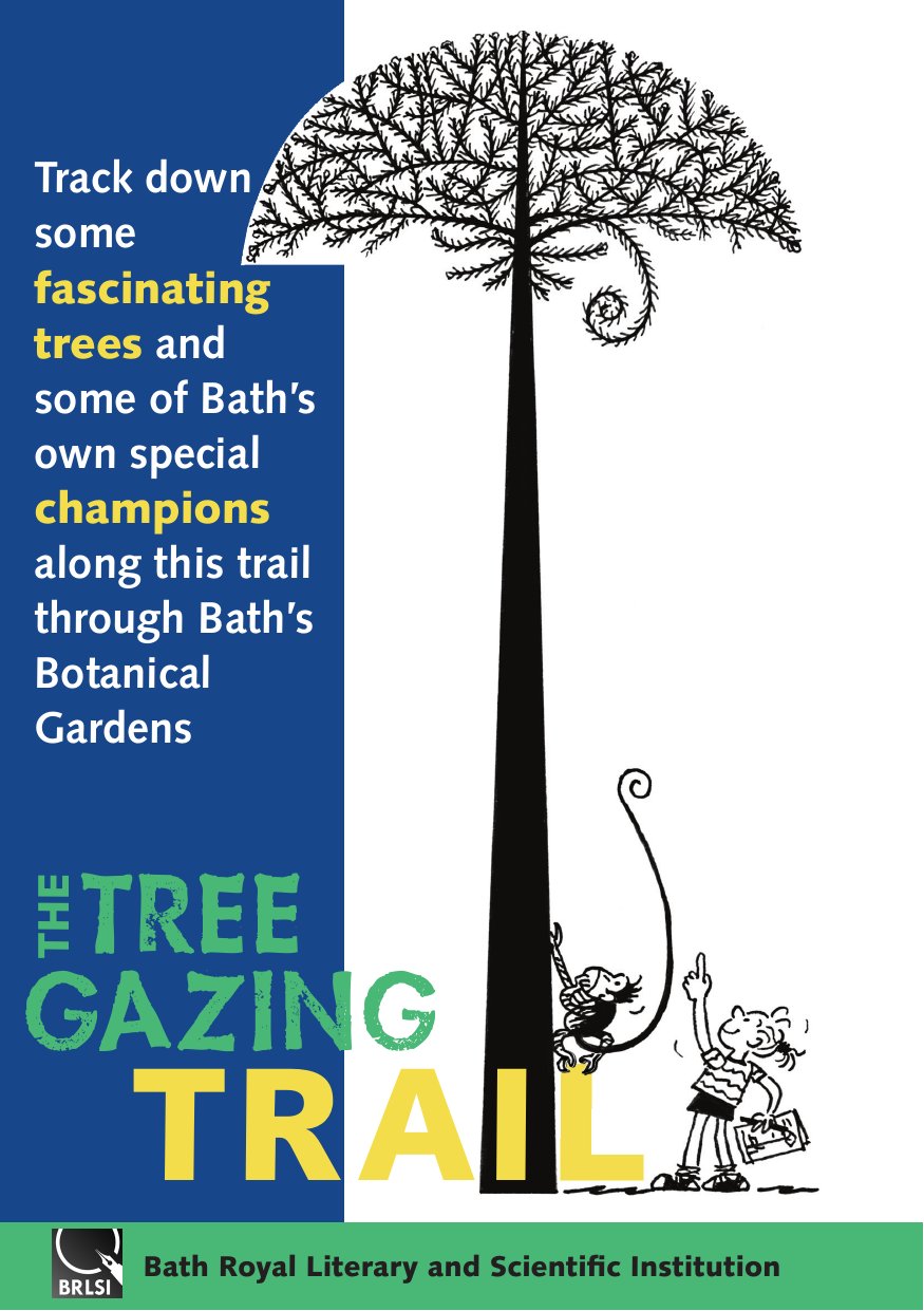 The cover of The Tree Grazing Trail map produced by the Bath Royal Literary and Scientific Institution